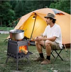Opvouwbaar Camping Kooktoestel Hout Stove Carbon Staal, Verzenden, Nieuw