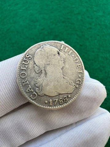 Spanje. Carlos III. 2 Reales 1788 Sevilla C (Zonder