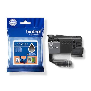 Brother LC-521BK inktcartridge zwart (origineel), Verzenden, Nieuw, Cartridge, Brother
