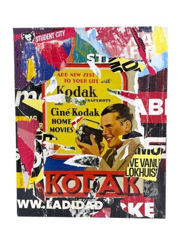 Koen Betjes (1992) - Kodak Memories - Vintage Poster Collage, Antiek en Kunst