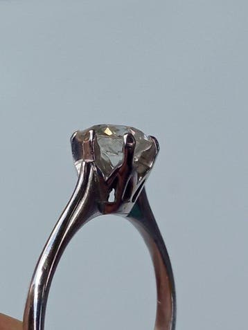 Ring - 14 karaat Witgoud - 1.18ct. tw. Diamant (Natuurlijk), Nieuw
