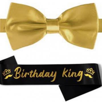 30 & Fabulous set met diadeem en sjerp deLuxe goud glitter, Ophalen of Verzenden, Nieuw, Versiering, Verjaardag