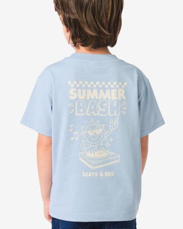 HEMA Kinder T-shirt grafisch lichtblauw, Verzenden, Nieuw