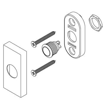 Intersteel deurbel rechthoekig 65x30x10mm verdekt - RVS/mat, Huis en Inrichting, Deurbellen, Verzenden, Nieuw