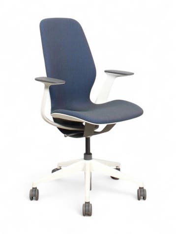 Steelcase SILQ stoel, blauw-wit, Ophalen of Verzenden, Gebruikt, Blauw