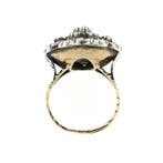 Bicolor gouden Victoriaanse ring met roos geslepen diaman..., 18 tot 19, Gebruikt, Overige kleuren, Ophalen of Verzenden
