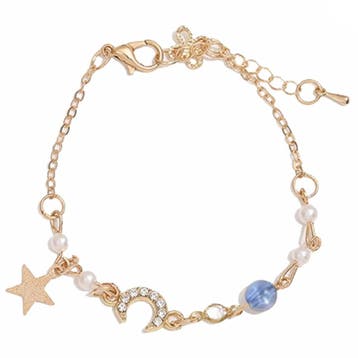Fako Bijoux - Dames Armband Ster & Maan - 18cm - Cadeau -, Verzenden, Nieuw