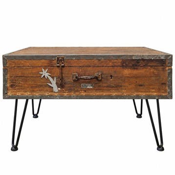 Porsche - Salontafel - Hout, IJzer, Staal, Rubber, Zink -