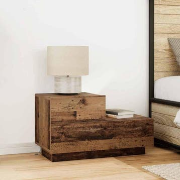 vidaXL Nachtkastje Oudhout 70 x 36 x 40,5 cm Bewerkt hout, Minder dan 45 cm, Verzenden, Nieuw, Minder dan 55 cm