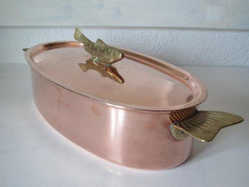 Stöckli Netstal - Pocheerpan - Koper, Messing - poissonnière