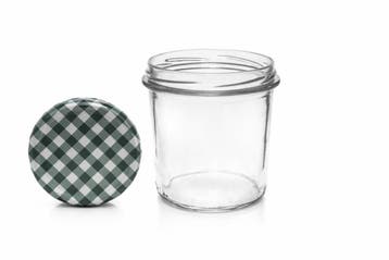 Jampotten 346 ml met twist-off deksel groen (geblokt) 6 s..., Verzenden, Nieuw, Voorraadpot, Overige merken