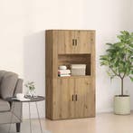 vidaXL buffetkast Artisan Eiken 80 x 33 x 150 cm Bewerkt, Minder dan 50 cm, Verzenden, Nieuw, Minder dan 100 cm