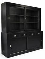 Buffetkast zwart - zwart Hasselt 200cm, Ophalen of Verzenden, Nieuw