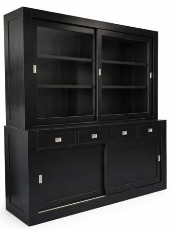 Buffetkast zwart - zwart Hasselt 200cm, Ophalen of Verzenden, Nieuw
