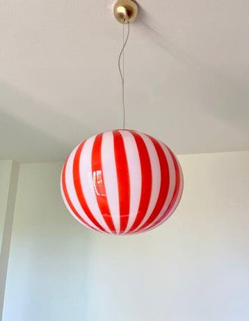 Dante Interior - Plafondlamp - MURANO FILIGRANA STRIPES LAMP, Antiek en Kunst