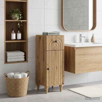 vidaXL Badkamer Opbergkast ALKMAAR Artisanaal eiken 30 x 31, Verzenden, Nieuw