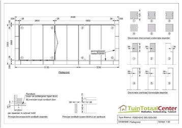 Tuinhuis AnnA dak afmeting 850x330 cm., Tuin en Terras, Tuinhuis, Verzenden, Nieuw, 2 ramen