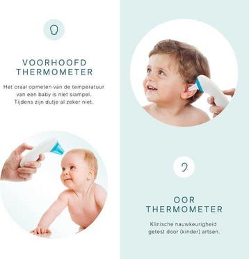 2dekans | Bintoi® X100 Digitale Thermometer – Oor &, Ophalen of Verzenden, Zo goed als nieuw