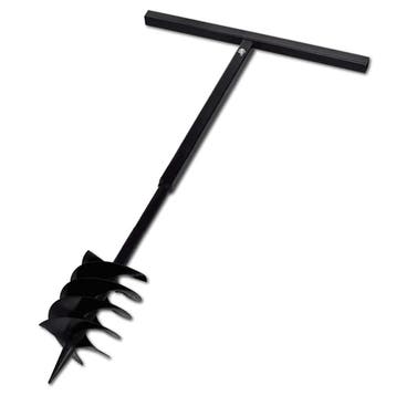 vidaXL Grondboor met handvat en schroefkop 180 mm (zwart), Verzenden, Nieuw