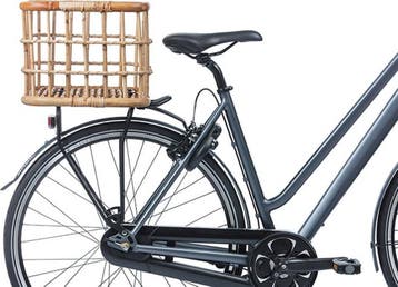 Basil Green Life Fietsmand M - Voor - Ecologisch Rotan -, Ophalen of Verzenden, Zo goed als nieuw, Basil