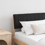 vidaXL Gestoffeerd hoofdbord Zwart 150 cm Massief grenenhout, Huis en Inrichting, Slaapkamer | Bedden, Verzenden, Nieuw, Bruin