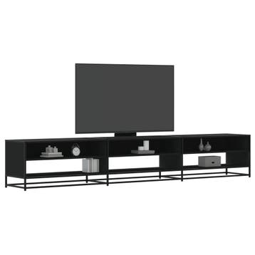 vidaXL Tv-meubel 270x40x46 cm bewerkt hout zwart, Verzenden, Nieuw, Overige houtsoorten