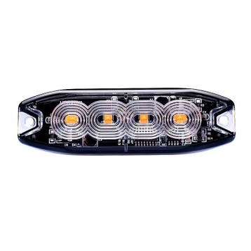 Ultra slim 4-LED Oranje flitser - R65 / R10 certificering, Ophalen of Verzenden