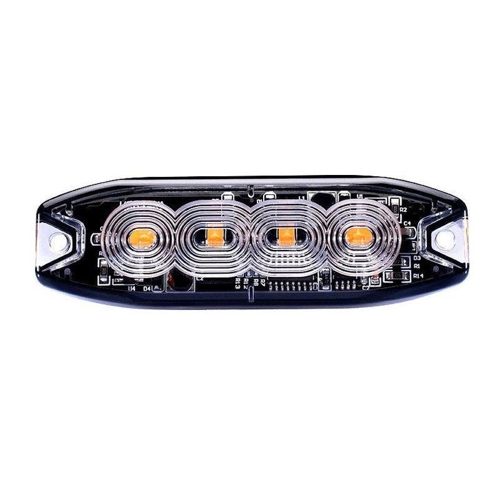 Ultra slim 4-LED Oranje flitser - R65 / R10 certificering, Auto diversen, Tuning en Styling, Ophalen of Verzenden