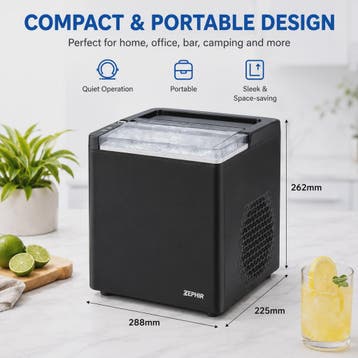Compacte IJsmachine voor aanrecht - 12KG/24H - Zelfreinigend, Verzenden, Nieuw