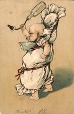 Fantasie, Familie - Gezin - Moeder - Kind - Ansichtkaart, Gelopen