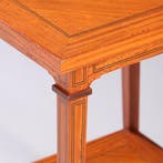 Satijnhouten bijzettafel ca 1890  met gevierendeelde bladen, Antiek en Kunst, Ophalen of Verzenden