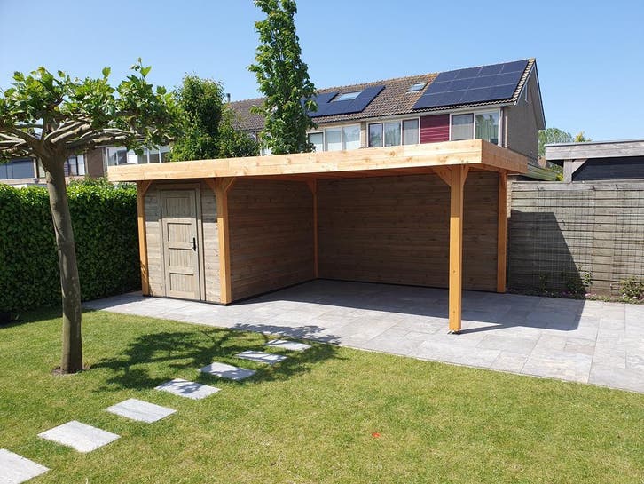 Easyflex budgetline type Ries 200x300+400x300, Tuin en Terras, Tuinhuizen, 200 tot 400 cm, 500 cm of meer, Met overkapping, Nieuw