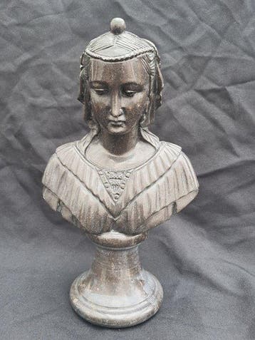 Buste, Marmeren buste vrouw - 26 cm - Marmer - 1970, Antiek en Kunst