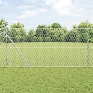 vidaXL zeshoekig gaashek met grondbevestiging 50 x 1,4 m, Verzenden, Nieuw, IJzer