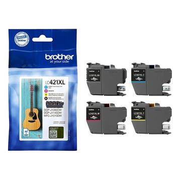 Brother LC-421XLVAL multipack zwart + 3 kleuren, Verzenden, Nieuw, Cartridge, Brother