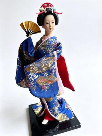 Beeldje, Japanese Geisha Doll - 30 cm - Hars, Antiek en Kunst