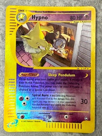 Pokémon - 1 Card - Hypno C-69-8 Foil - Various sets, Nieuw