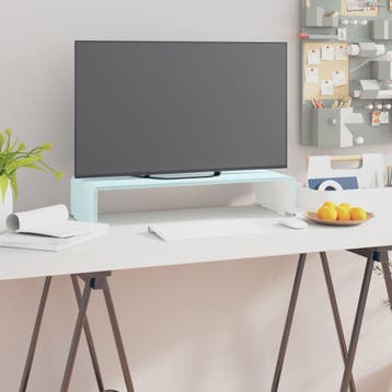 vidaXL TV-meubel/monitorverhoger 60x25x11 cm glas groen, Verzenden, Nieuw, 25 tot 50 cm, 50 tot 100 cm