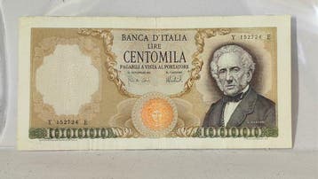 Italië. - 100 000 Lire - 06/02/1974 - Gigante BI 82C (Zonder