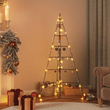 vidaXL Kerstdecoratie kerstboom 140 cm metaal zwart, Verzenden, Nieuw
