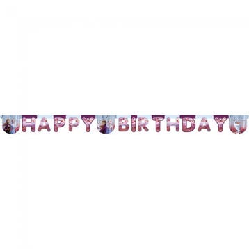 Letterslinger Happy Birthday Frozen II (2m), Ophalen of Verzenden, Nieuw