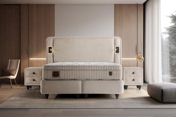 Opberg Boxspring Leonardo - diverse maten, Verzenden, Nieuw, Tweepersoons