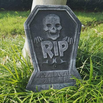 4x Halloween Grafsteen Decoratie - RIP Schedel Grafsteen voo, Verzenden, Nieuw