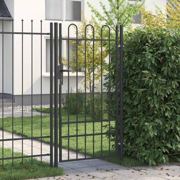 vidaXL Hekpoort BOXTEL 103 x 225 cm Gepoedercoat staal Grijs, Verzenden, Nieuw