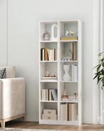 Witte Kubus Boekenkast – Moderne Opbergkast 5 Planken, Huis en Inrichting, Verzenden, Nieuw