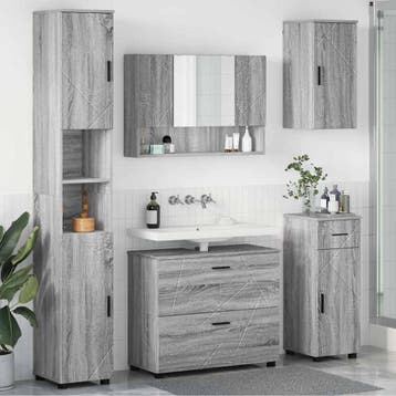 vidaXL Badkamermeubelset 5 st Grijs Sonoma 35 x 30 x 192 cm, Verzenden, Nieuw, Overige typen