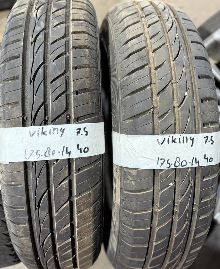 2x175-80-14 Viking Zomer 2x7.5m €40 Per Band 175 80 14, Auto-onderdelen, Banden en Velgen, 14 inch, Zomerbanden, 175 mm, Personenwagen