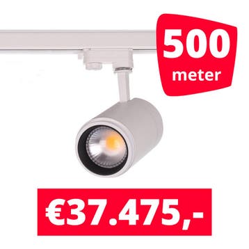 LED Railverlichting Easy Focus 15W Wit 500 spots + 500M, Ophalen of Verzenden