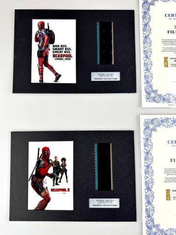 Deadpool – Very rare Set of 2 Mounted 35mm Film Cells –, Nieuw