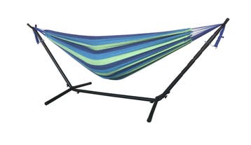 Draagbare hangmat 220x150cm | Outdoor | Scherpe Prijs, Opvouwbaar, Meerpersoons, Nieuw, Ophalen of Verzenden